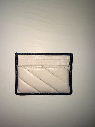 Portacarte Gucci Beige e Oro Trapuntato