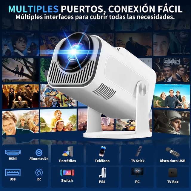Mini Proyector Android TV 1080P WiFi