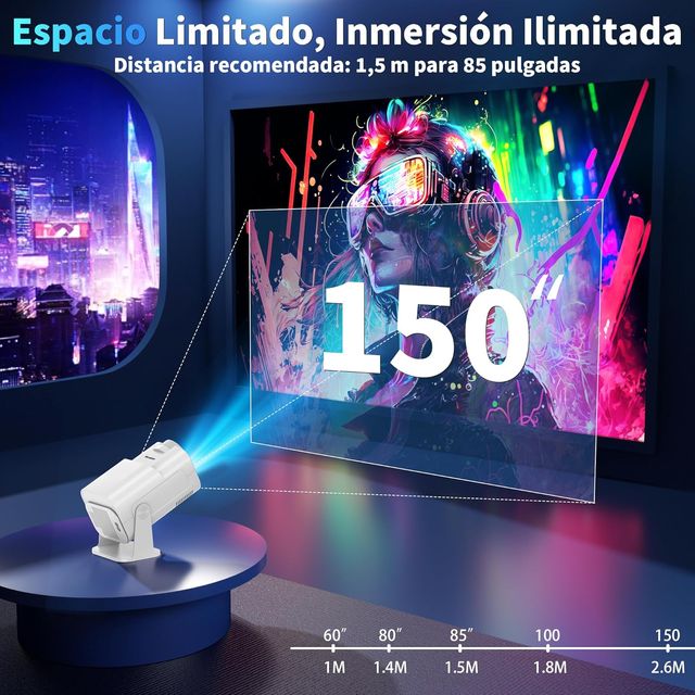 Mini Proyector Android TV 1080P WiFi