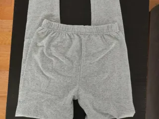 Mallas de algodón grises de 90 cm largo Cintura 27