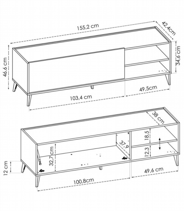 Mueble Bajo Tv Ness. Nordic