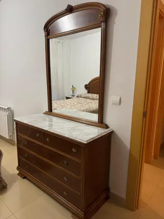Dormitorio madera 135cm