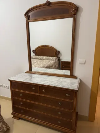 Dormitorio madera 135cm