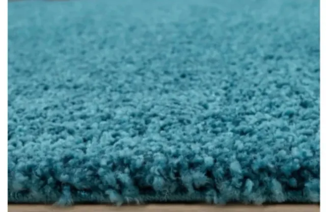 Alfombra redonda salón azul