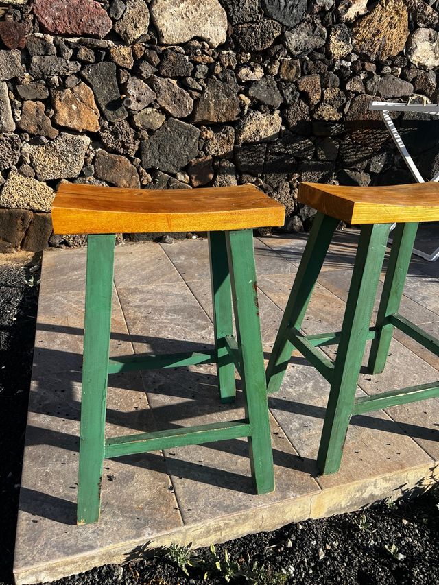 Banqueta madera y metal