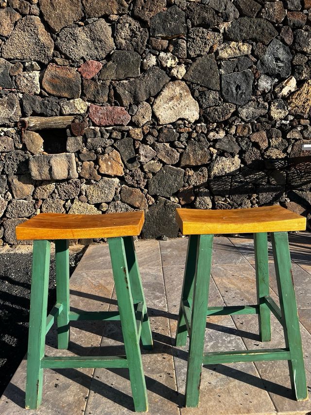 Banqueta madera y metal