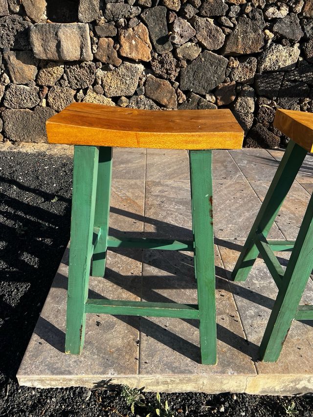 Banqueta madera y metal