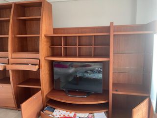Mueble Banak TV Librería Madera