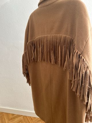 Abrigo Slow Love flecos marrón