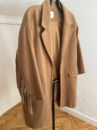 Abrigo Slow Love flecos marrón