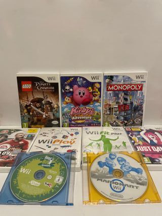 Lote 9 Giochi Nintendo Wii - Kirby, Mario Kart, ecc.