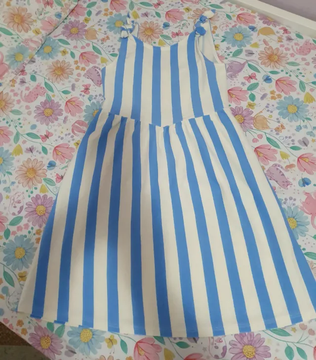 Vestido niña Zara rayas azules