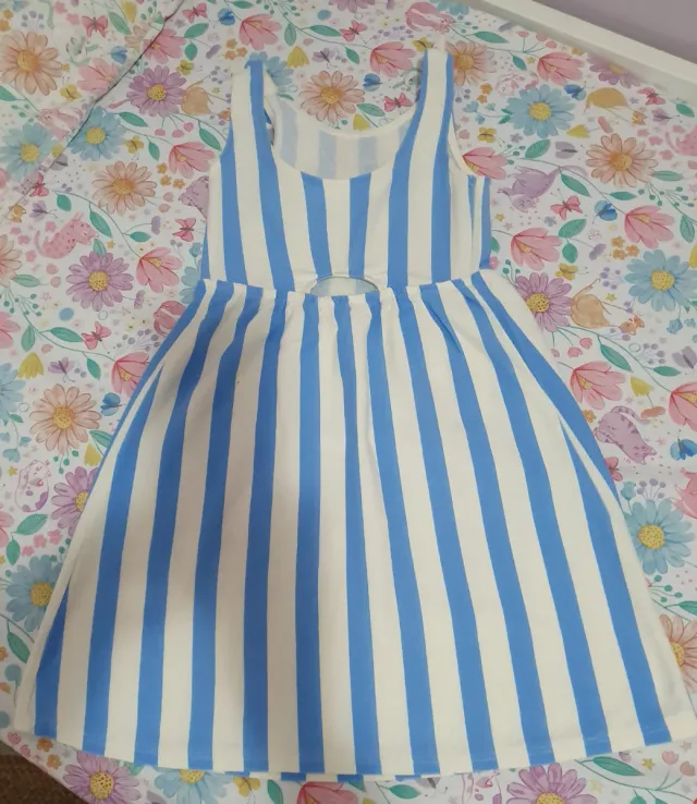 Vestido niña Zara rayas azules