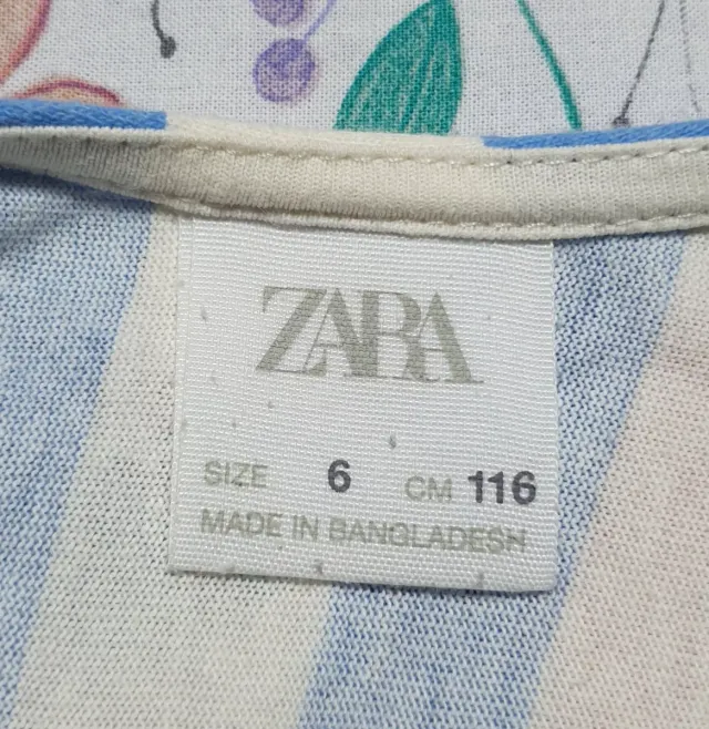 Vestido niña Zara rayas azules