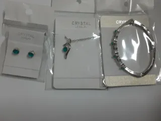 Conjunto Joyas: Colgante, Pulsera y Pendientes