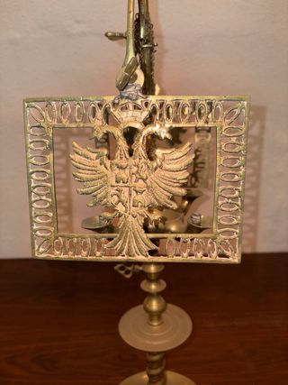 Antigua Lámpara de Aceite (Vigla/Kandili) de Latón