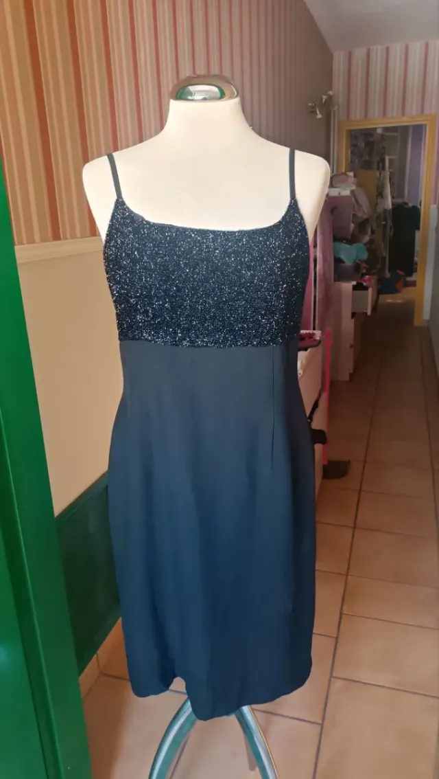 Completo abito/giacca/stuola nero/argento