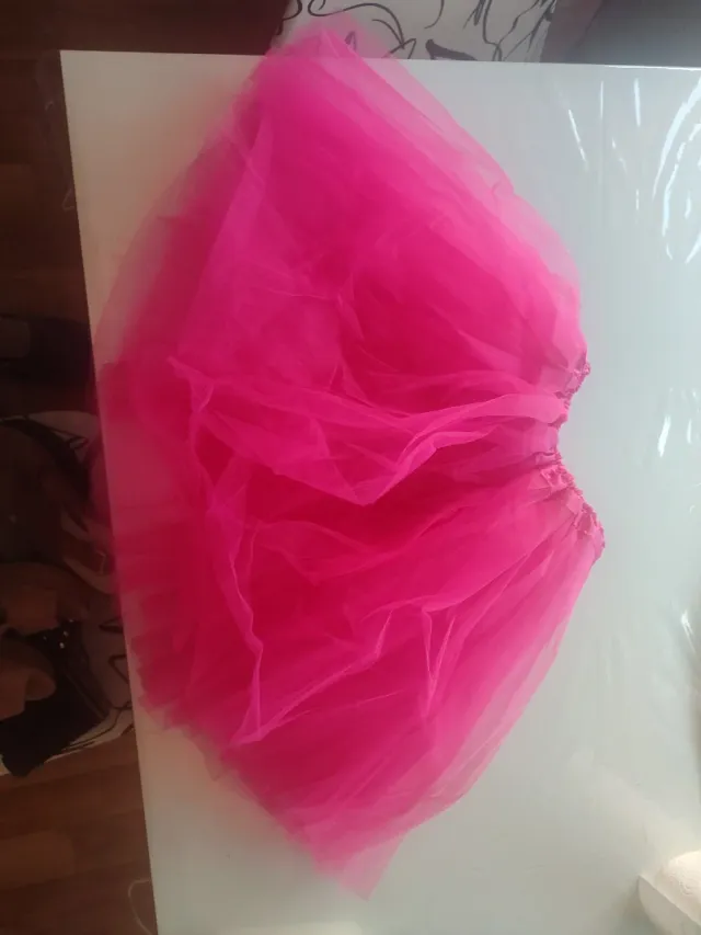 Falda de ballet rosa 40cm 8años