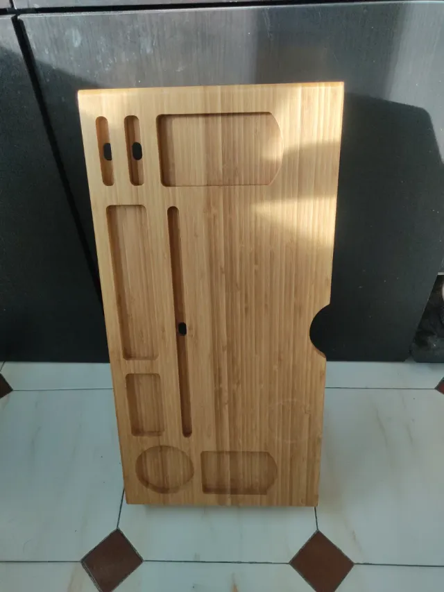 Mesita ordenador bambú madera