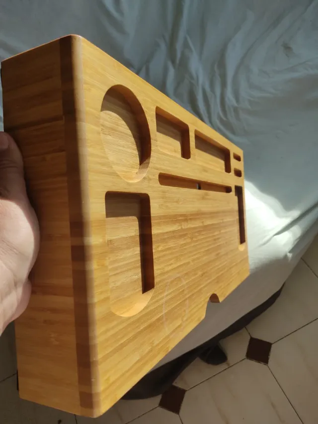 Mesita ordenador bambú madera