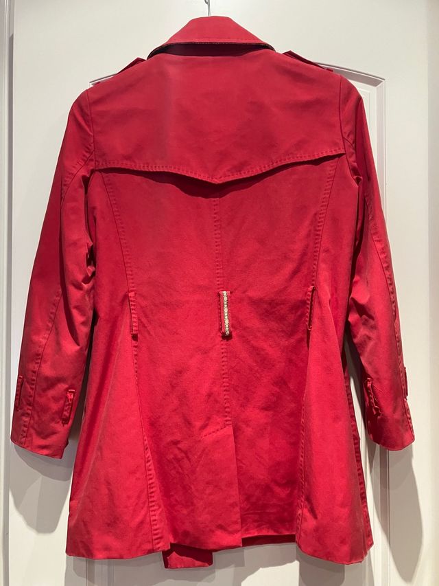 Gabardina Carolina Herrera Roja Talla 8