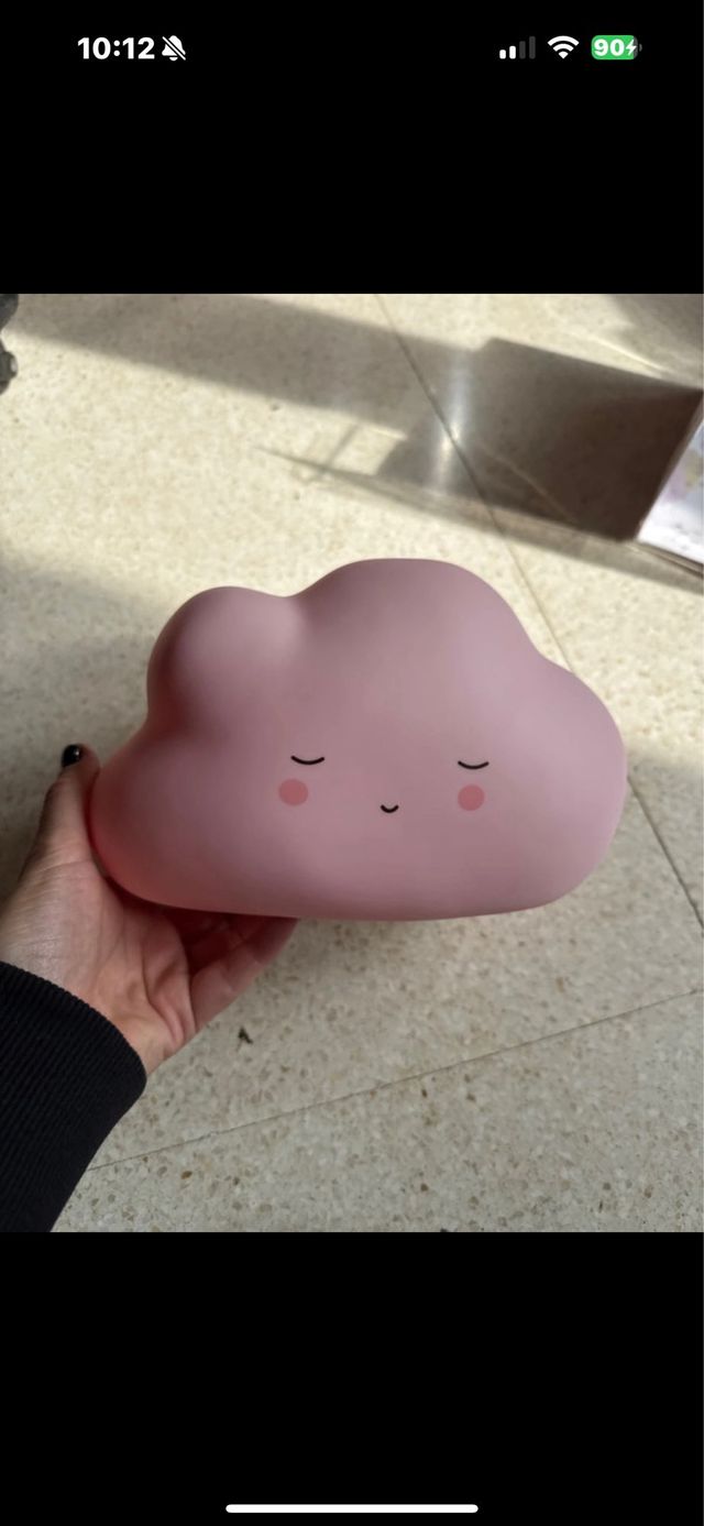 Lámpara nube bebé rosa