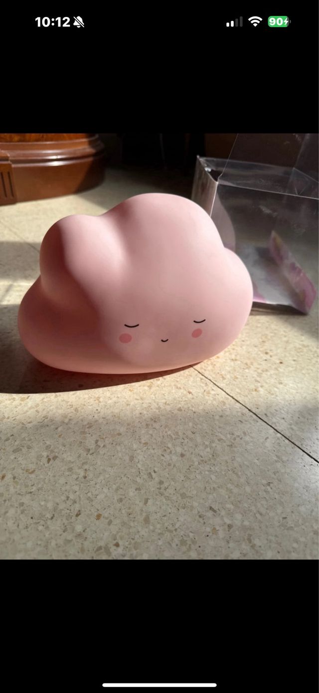 Lámpara nube bebé rosa