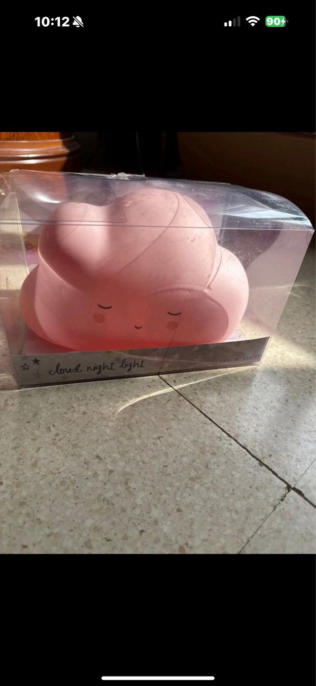 Lámpara nube bebé rosa