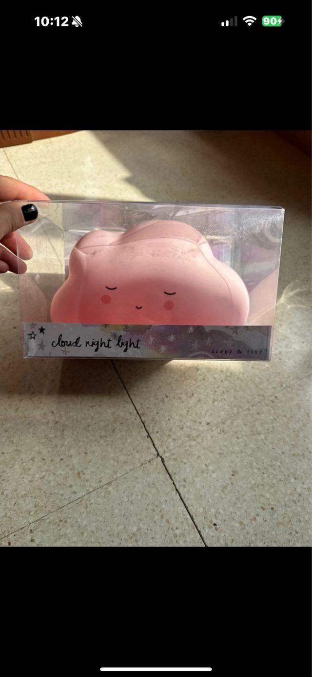 Lámpara nube bebé rosa