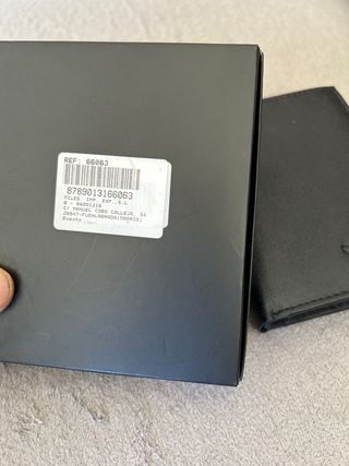 Cartera de piel AMA WOLF negra