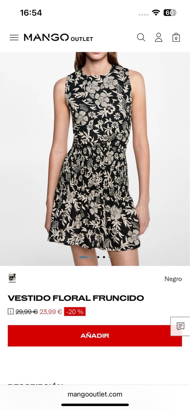 Vestido floral Mango Teen nuevo