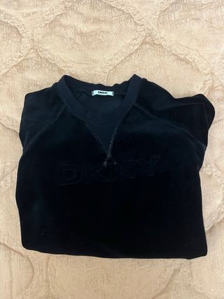 Sudadera DKNY terciopelo negro