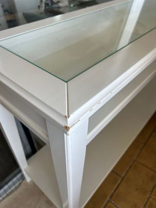 Consola Ikea Liatorp Blanca Cristal