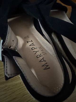 Sandalias negras plataforma esparto