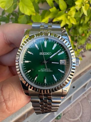 Seiko Mod Datejust Verde