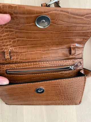 Riñonera piel efecto cocodrilo