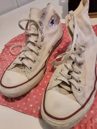 Converse All Stars Scarpe Uomo Bianche Rosse