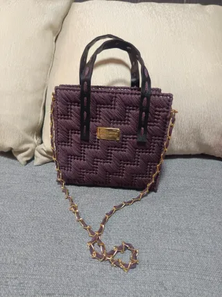 Bolso de mano y hombro trapillo hecho a mano