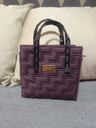 Bolso de mano y hombro trapillo hecho a mano