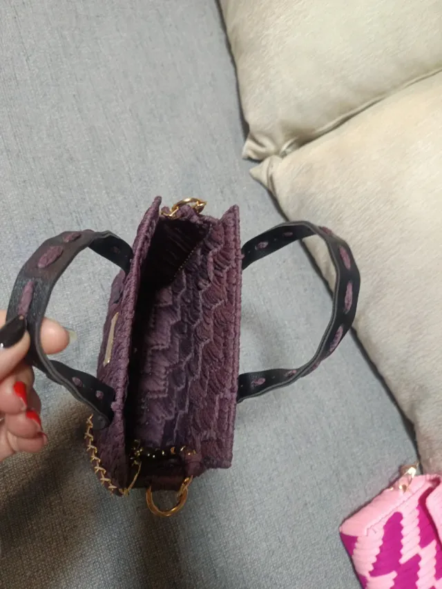 Bolso de mano y hombro trapillo hecho a mano