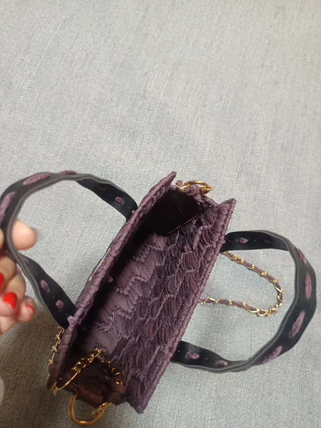 Bolso de mano y hombro trapillo hecho a mano