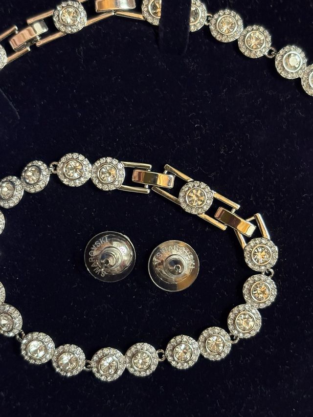 Set gioielli Swarovski collana, bracciale, orecchi