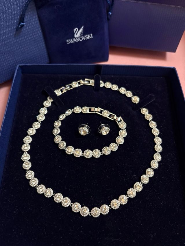 Set gioielli Swarovski collana, bracciale, orecchi