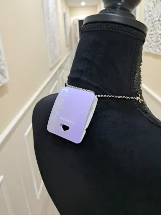 Collar con colgante de reloj búho