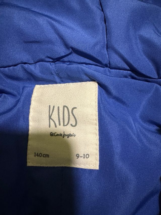 Abrigo pelo azul eléctrico 9-10 años