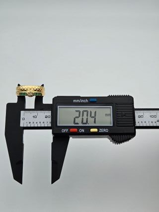 Anillo Oro 18K, Diamantes Esmeraldas, 4,2gr, T-23