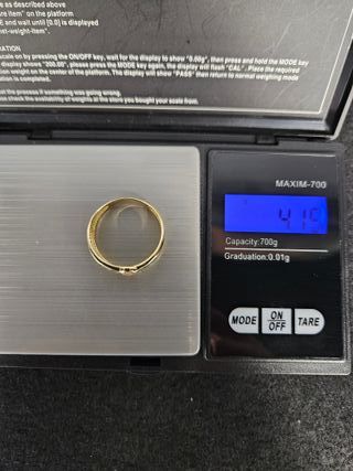 Anillo Oro 18K, Diamantes Esmeraldas, 4,2gr, T-23