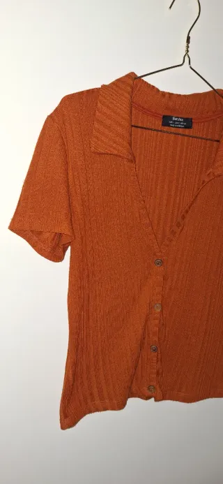 Jersey Bershka naranja talla X