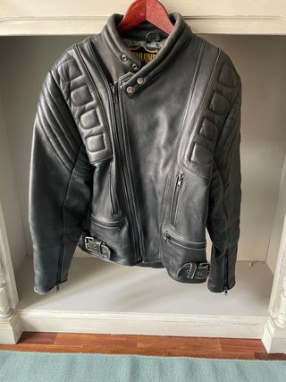 Chaqueta de cuero The Genuine Leather Negra