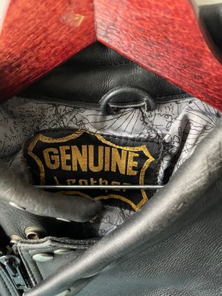 Chaqueta de cuero The Genuine Leather Negra